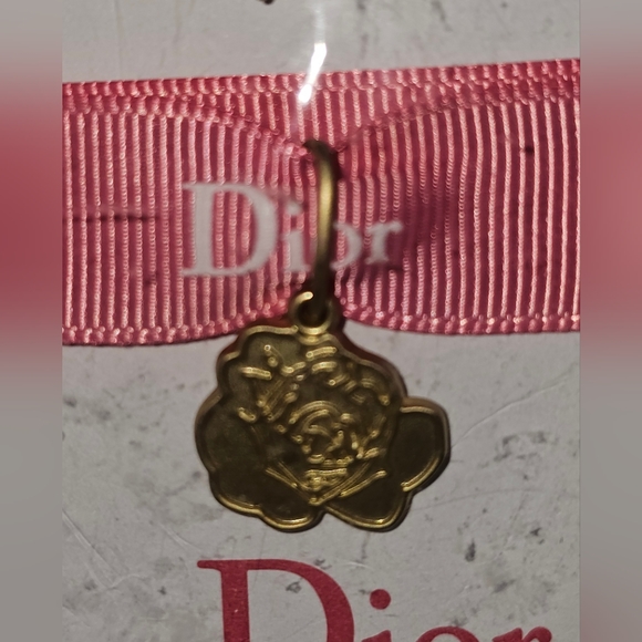 Dior Authentic Ribbon wrap bracelets with gold charms. Set of 3. New in Package. - Picture 6 of 7